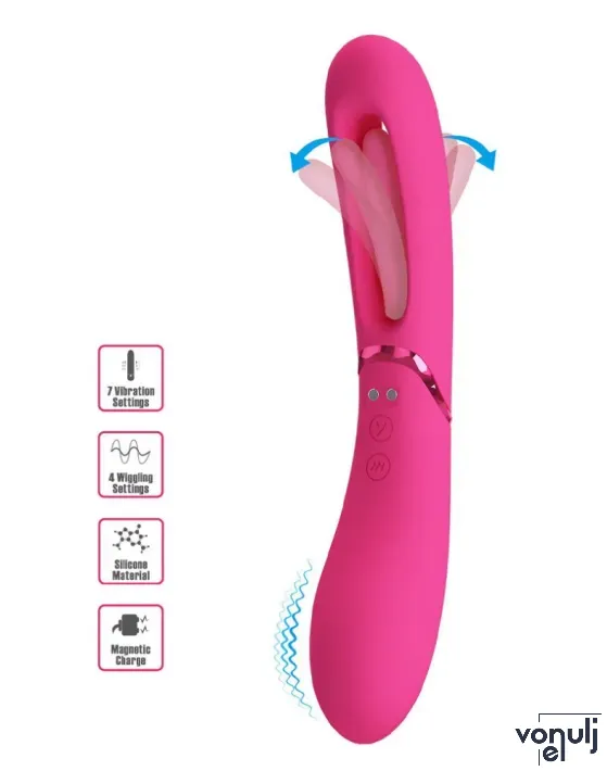 G pont vibrátor Romance Lexie Pink - akkumulátoros,vízálló