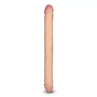 LOVETOY kétvégű dildó Realistic Slim Ultra Double Dildo - realisztikus, testszínű, hajlítható, vízálló, PVC ( 45 cm )