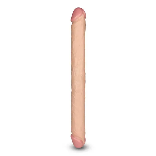LOVETOY kétvégű dildó Realistic Slim Ultra Double Dildo - realisztikus, testszínű, hajlítható, vízálló, PVC ( 45 cm )