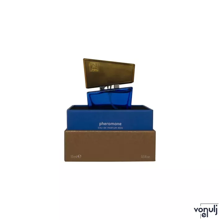 SHIATSU feromonos férfi parfüm Pheromon Fragrance Man Darkblue 15 ml - extra feromon tartalommal, csábító illattal
