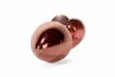 X-MEN fenékdugó Secret Shine Metal Butt Plug Rose Gold Heart L - rózsaarany színben, rózsaszín kővel, L-méretben, vízálló, fém (9.5 cm)