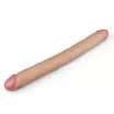 LOVETOY kétvégű dildó Realistic Slim Ultra Double Dildo - realisztikus, testszínű, hajlítható, vízálló, PVC ( 45 cm )