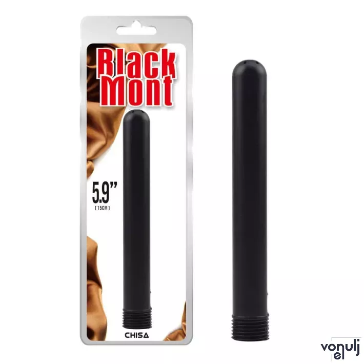 CHISA NOVELTIES intim zuhany Anal Cleaner Tube - fekete színben, zuhanycsőhöz rögzíthető, anális és hüvelyi irrigáláshoz