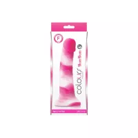 NS NOVELTIES élethű dildó COLOURS PLEASURE YUM YUM 6" DILDO PINK - rózsaszín színben, kis méretű, letapasztható, szilikon, vízálló (15 cm)