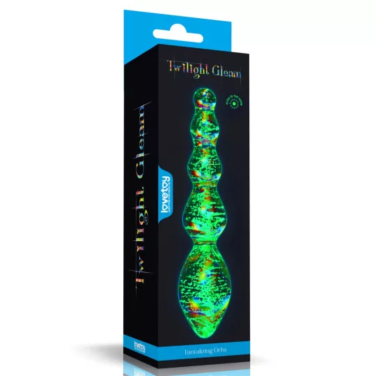 Anál plug LOVETOY Twilight Gleam Glass Dildo-Tantalizing Orbs