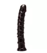 X-MEN hajlított dildó Kerwin’s 12.2 inch Cock Black - fekete színben, bordázott, letapasztható, vízálló, PVC ( 31 cm )