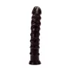 X-MEN hajlított dildó Kerwin’s 12.2 inch Cock Black - fekete színben, bordázott, letapasztható, vízálló, PVC ( 31 cm )