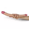 LOVETOY kétvégű dildó Ladykiller Tapered Double Penetration - realisztikus, testszínű, hajlítható, vízálló,  PVC ( 35,5 cm )