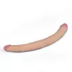 LOVETOY kétvégű dildó Ladykiller Tapered Double Penetration - realisztikus, testszínű, hajlítható, vízálló,  PVC ( 35,5 cm )