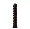 X-MEN hajlított dildó Kerwin’s 12.2 inch Cock Black - fekete színben, bordázott, letapasztható, vízálló, PVC ( 31 cm )