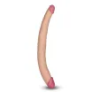 LOVETOY kétvégű dildó Ladykiller Tapered Double Penetration - realisztikus, testszínű, hajlítható, vízálló,  PVC ( 35,5 cm )