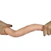 LOVETOY kétvégű dildó Ladykiller Tapered Double Penetration - realisztikus, testszínű, hajlítható, vízálló,  PVC ( 35,5 cm )