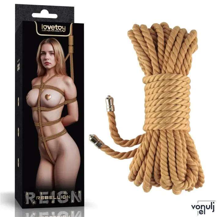 Shibari bondage kötél Lovetoy Rebellion Reign Natural - 10 m