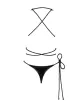 OBSESSIVE szexi body Cordellis crotchless teddy O/S - fekete színben, nyitott alsó résszel, egy méretben