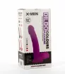 X-MEN hajlított dildó 8.5" Dildo Colours Pleasure Black 4 - fekete színben, herékkel, letapasztható, vízálló, szilikon ( 21 cm )