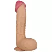 LOVETOY hajlított dildó 10.5" Legendary King-Sized  Realistic Dildo - realisztikus, testszínű, herékkel, letapasztható, vízálló, PVC ( 26 cm )
