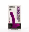 X-MEN hajlított dildó 8.5" Dildo Colours Pleasure Black 4 - fekete színben, herékkel, letapasztható, vízálló, szilikon ( 21 cm )