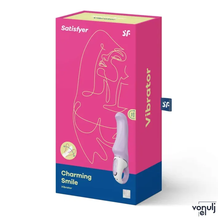 SATISFYER G-pont vibrátor Vibes Charming Smile - lila színben, vízálló, akkumulátoros