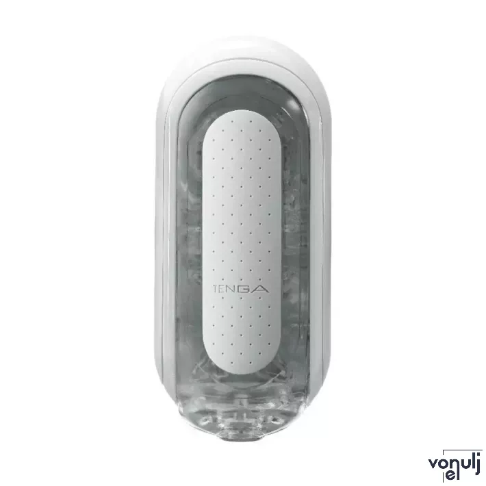TENGA maszturbátor Flip Zero White - vákuumos, vízálló, fehér színű tokban