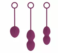SVAKOM gésagolyó Nova Ball Violet - lila színben, 3 eltérő méretű golyópár, vízálló