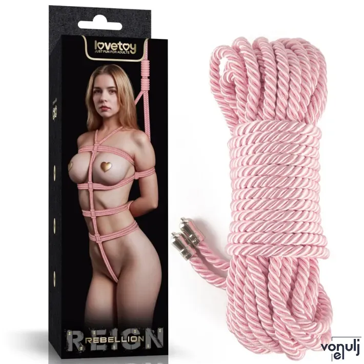 Shibari bondage kötél Lovetoy Rebellion Reign Rose - 10 m