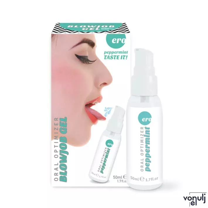 ERO orális síkosító Oral Optimizer Blowjob Gel Peppermint 50 ml - orális szexhez, borsmenta ízű