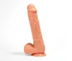 X-MEN élethű dildó Ellis's 13" Cock Flesh - Nagy méretű, herékkel, letapasztható, testszínű, PVC (33 cm)