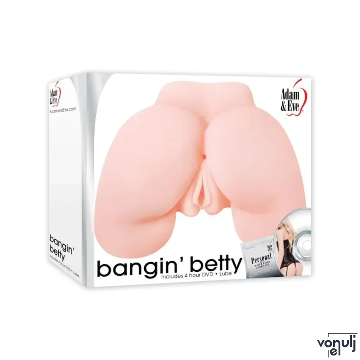 ADAM&EVE maszturbátor Bangin Betty Stroker Kit - realisztikus, testszínű, vagina és ánusznyílással, vízálló, vibráció nélküli