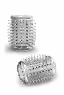 BLUSH péniszmandzsetta Stay Hard Cock Sleeve 01 Clear - áttetsző, tüskés stimuláló felszín, vízálló, (5 cm)