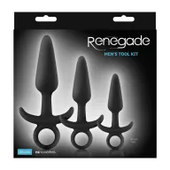 RENEGADE análszett Men's Tool Kit Black - fekete színben, 3 különböző fenékdugó, vízálló, szilikon