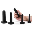 RENEGADE anál plug szett Dilator Kit Black - fekete színben, 5 eltérő méretű anál plug, letapasztható, vízálló, szilikon