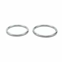 RIMBA péniszgyűrű szett Cock Rings Silver -ezüst színben, 2 különböző méretű, vízálló, vibráció nélküli