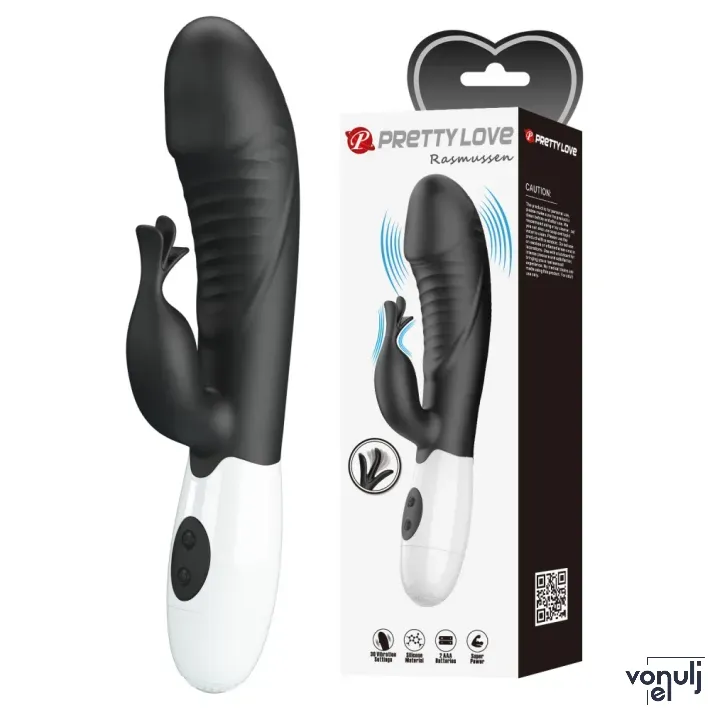 Csiklóizgatós g pont vibrátor Pretty Love Rasmussen Black - elemes,vízálló