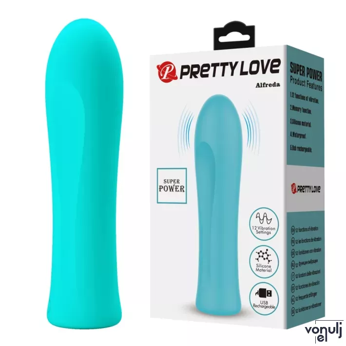 Mini vibrátor Pretty Love Alfreda Green - akkumulátoros,vízálló