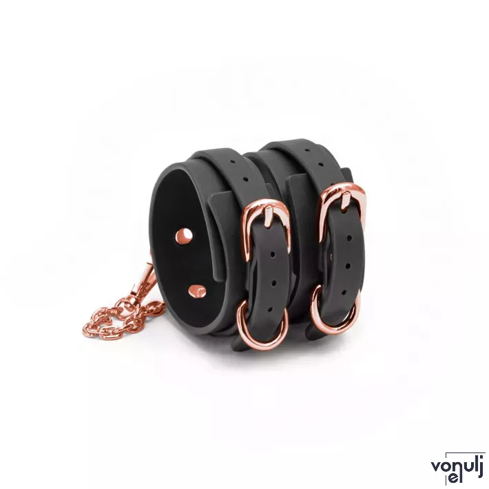 NS NOVELTIES bilincs Bondage Couture Ankle Cuffs Black - fekete színben, bokára helyezhető