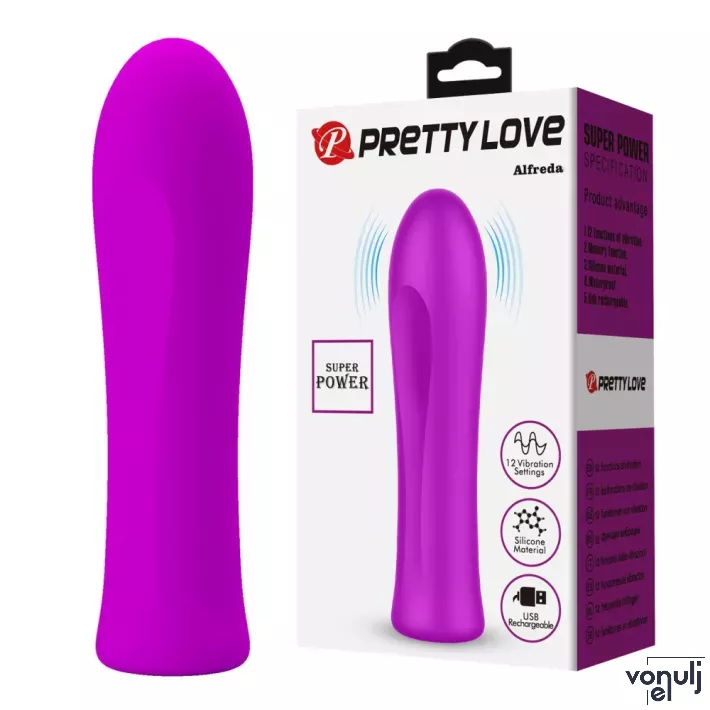 Mini vibrátor Pretty Love Alfreda Purple I - akkumulátoros,vízálló