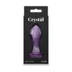 NS NOVELTIES fenékdugó Crystal Gem Purple - üveg, lila színben, drágakő alakú talppal, vízálló (8.9 cm)