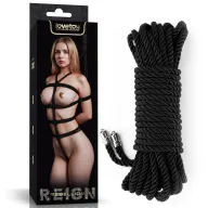 Shibari bondage kötél Lovetoy Rebellion Reign Ebony - 10 m