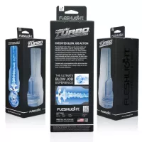FLESHLIGHT maszturbátor Turbo Blue Ice Textura Thrust - nonfiguratív, kék színű, vízálló, vibráció nélküli