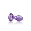 NS NOVELTIES fenékdugó Crystal Gem Purple - üveg, lila színben, drágakő alakú talppal, vízálló (8.9 cm)