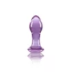 NS NOVELTIES fenékdugó Crystal Gem Purple - üveg, lila színben, drágakő alakú talppal, vízálló (8.9 cm)