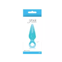 NS NOVELTIES fenékdugó Jolie Pleasures Mini Aqua - kék színben, fogógyűrűs, vízálló, TPE, 9 cm