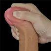 LOVETOY élethű vibrátor 10'' Dual Layered Platinum Silicone Rotator - vízálló, letapasztható, távirányítóval, akkumulátoros, szilikon (25 cm)
