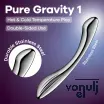 Hajlított műpénisz Satisfyer Pure Gravity 1 - fém, vízálló
