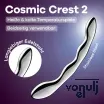 Hajlított műpénisz Satisfyer Cosmic Crest 2 - fém, vízálló