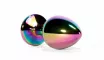 X-MEN fenékdugó Secret Shine Metal Butt Plug Rainbow L - szivárvány színben, szivárványos kővel, L-méretben, vízálló, fém (8.2 cm)
