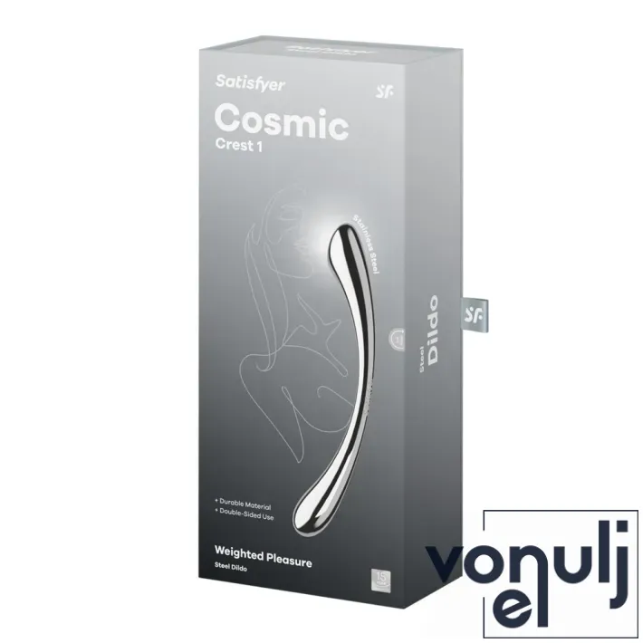 Hajlított műpénisz Satisfyer Cosmic Crest 1 - fém, vízálló