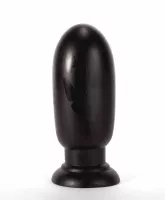 X-MEN fenékdugó 9.6" Huge Butt Plug Black 1 - fekete színben, letapasztható, PVC, 24 cm
