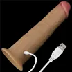 LOVETOY élethű vibrátor 8.0'' Dual Layered Platinum Silicone Rotator -  vízálló, letapasztható, távirányítóval, akkumulátoros, szilikon (20 cm)