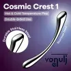 Hajlított műpénisz Satisfyer Cosmic Crest 1 - fém, vízálló